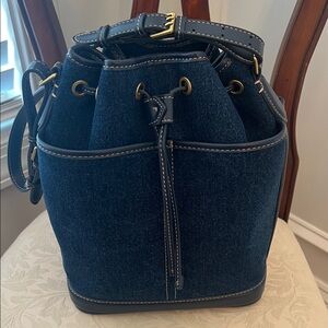 Zara Blue Denim Bucket Bag